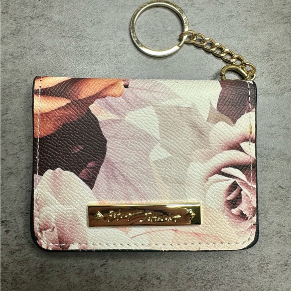 Betsey Johnson Accessories - Betsey Johnson Floral Card Holder w/ Chain
